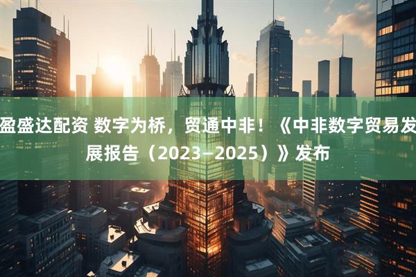 盈盛达配资 数字为桥，贸通中非！《中非数字贸易发展报告（2023—2025）》发布